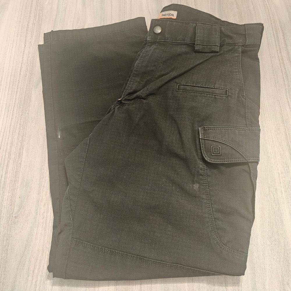 5.11 Tactical Mens Black Ripstop‎ Cargo Pants 32x30 Work Hiking Trousers